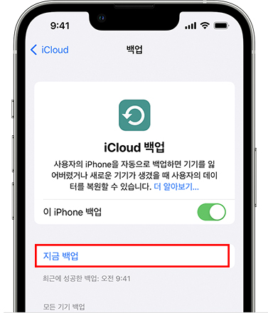 iCloud 백업